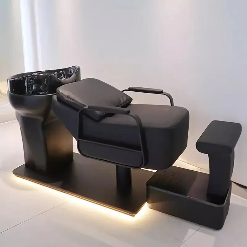 

Trendy Comfortable Hair Shampoo Bed Simple Ergonomic Lounge Fashion Shampoo Bed Beauty Portable Cadeira De Barbearia Furniture