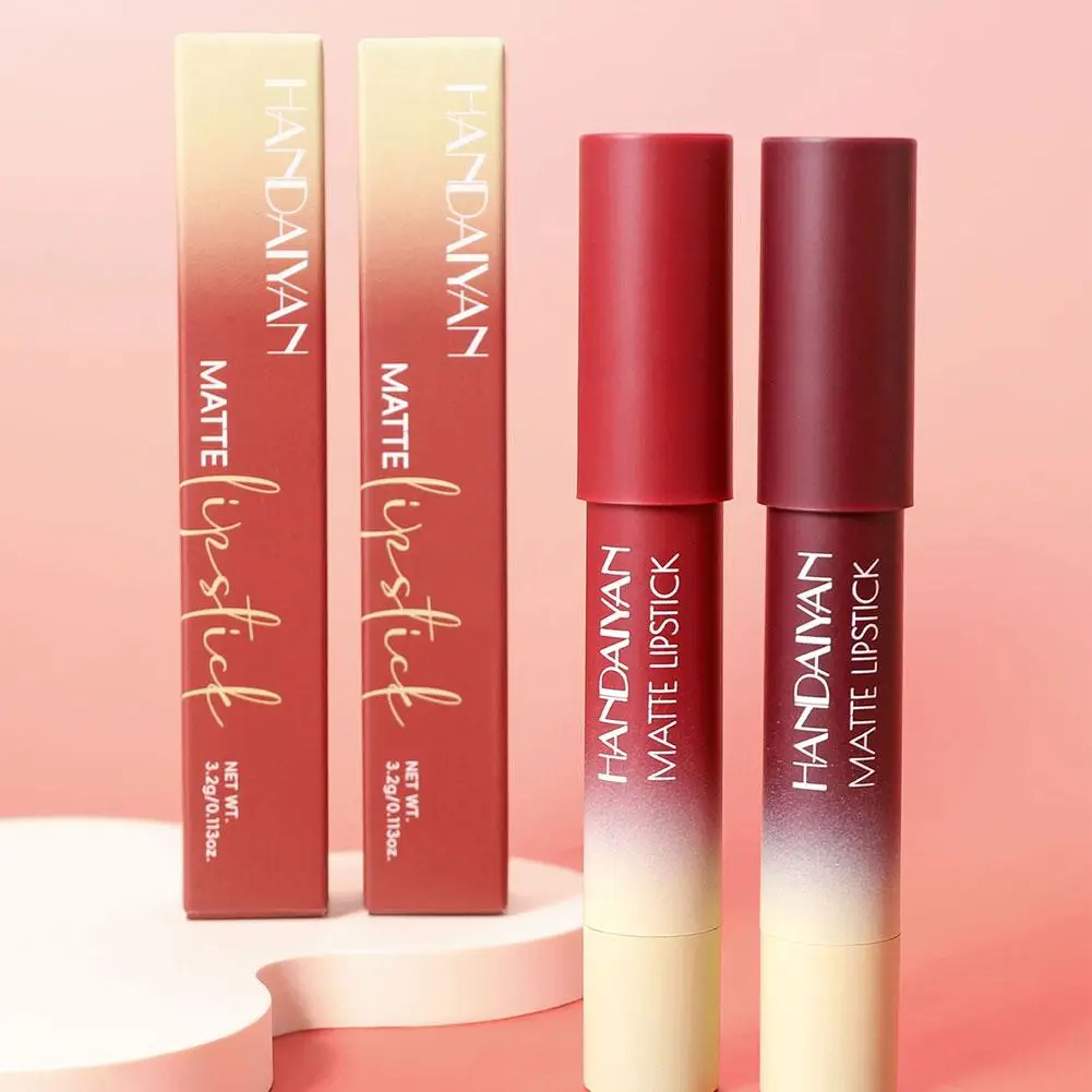 Velvet Matte Sexy Smooth Lipstick Crayon 8-Color Matte Lip Liner Waterproof Transfer-Proof Highly Pigmented Lasting Pink Brown