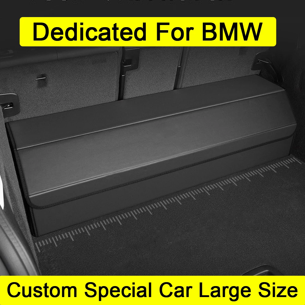 Custom Size Car Trunk Organizer Box Large Capacity leather Trunk Storage Box For BMW X1 X3 X4 X5 X6 F10 F15 F16 F25 E39 E90 F30