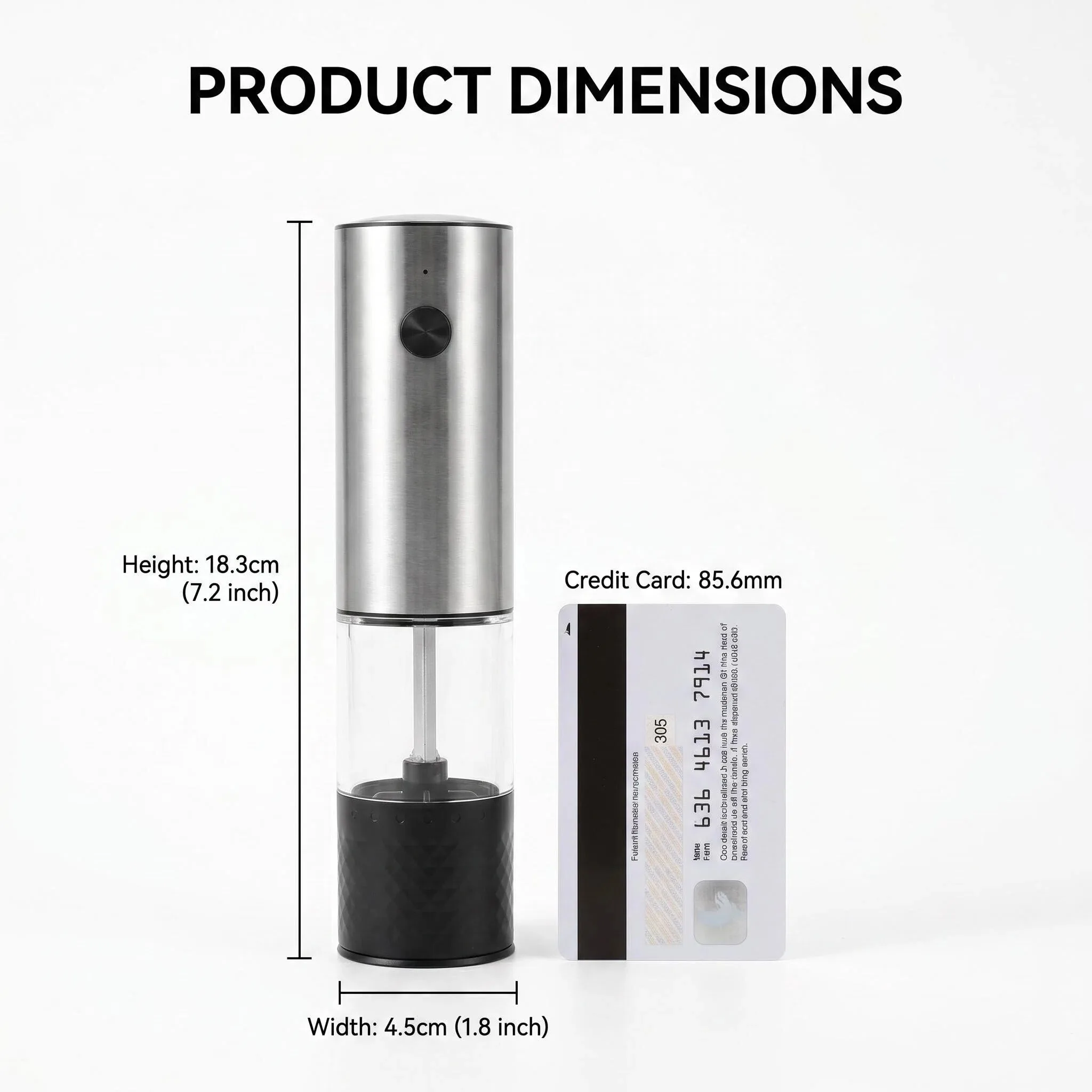 1pc/2pcs MINI USB Rechargeable Automatic Pepper Grinder Adjustable Coarseness Salt And Pepper Mill for Kitchen Spice Grinder view 4