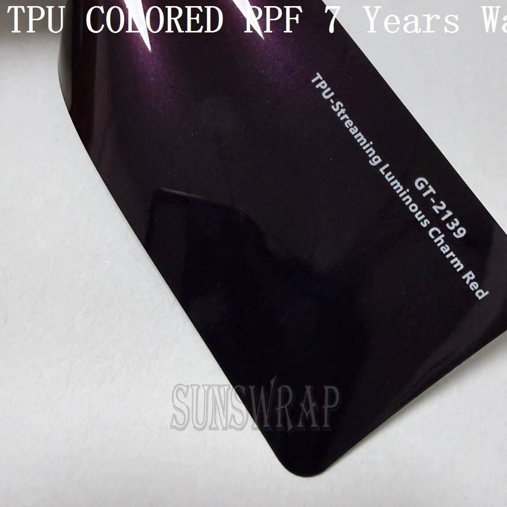 High Gloss Metallic Finish Black Ghost with Red Flames Dynamic TPU ColorPPF Film ,Self-Healing, for Supercars & Motorcycles