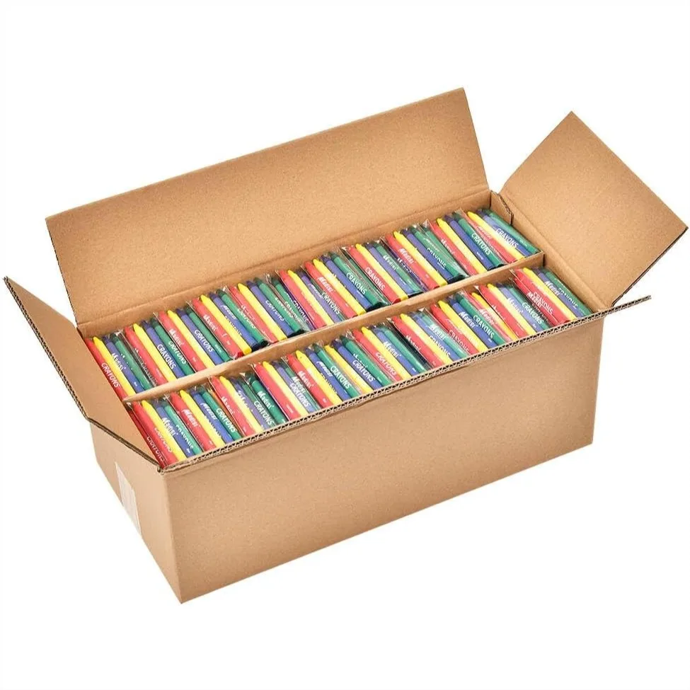 

Madisi Crayons Bulk Pack 1600 Count 4 Colors Classroom Supplies for Kids Art Projects