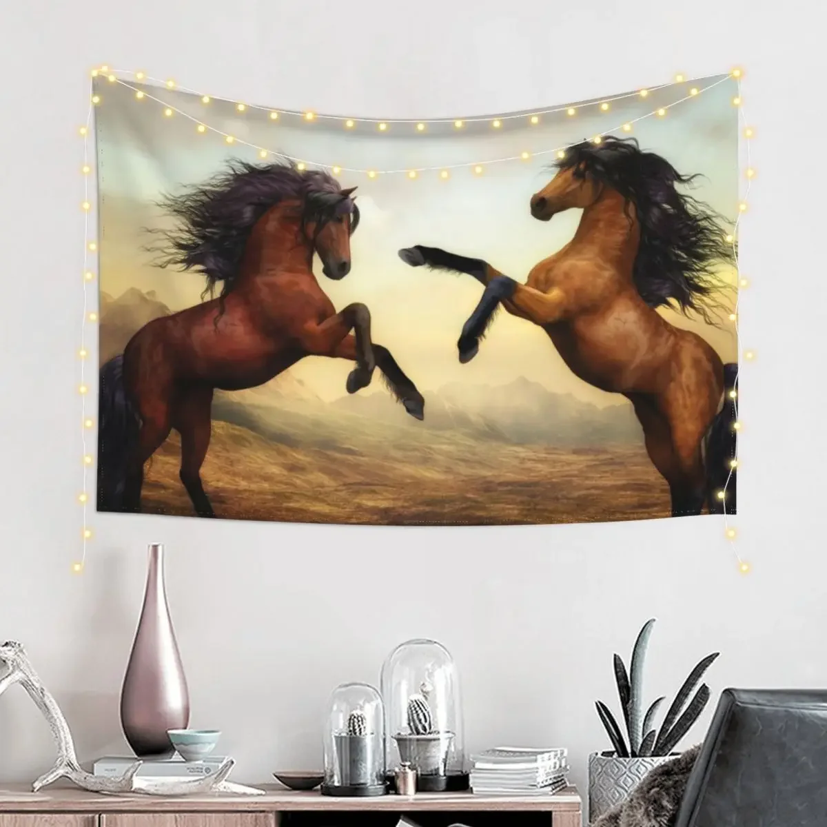 Iberian horse Tapestry Wall Mural Room Decorator Room Decor Cute Room Decor Korean Style Tapestry