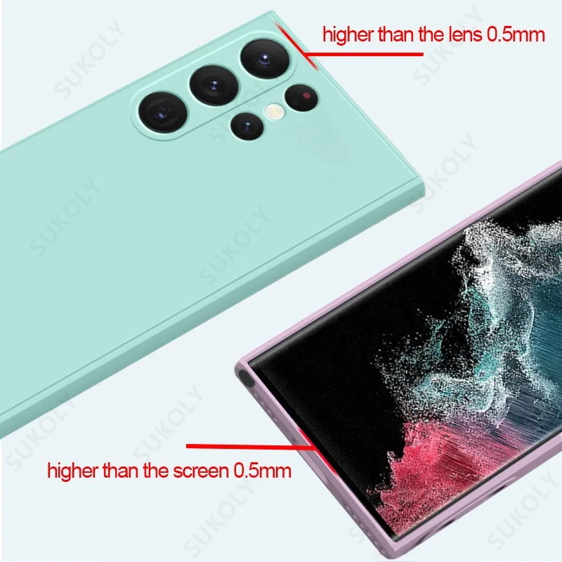 Liquid Silicone Soft Case For Samsung Galaxy S23 S24 FE S25 Edge S22 S24 Ultra A56 A17 A16 A53 A54 A55 A15 5G TPU Phone Cover - náhled 3