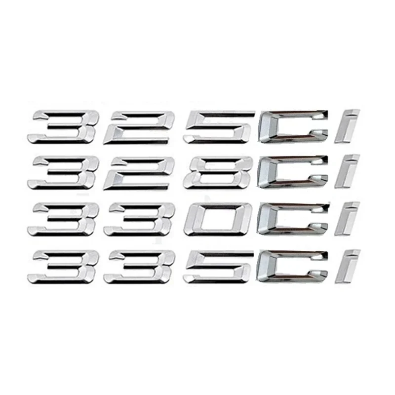 Chrome Black Car Badge Nameplate Styling Trunk Letter Emblem Logo Sticker For 3series E46 325ci 328ci 330ci 335ci 645ci 840ci view 3