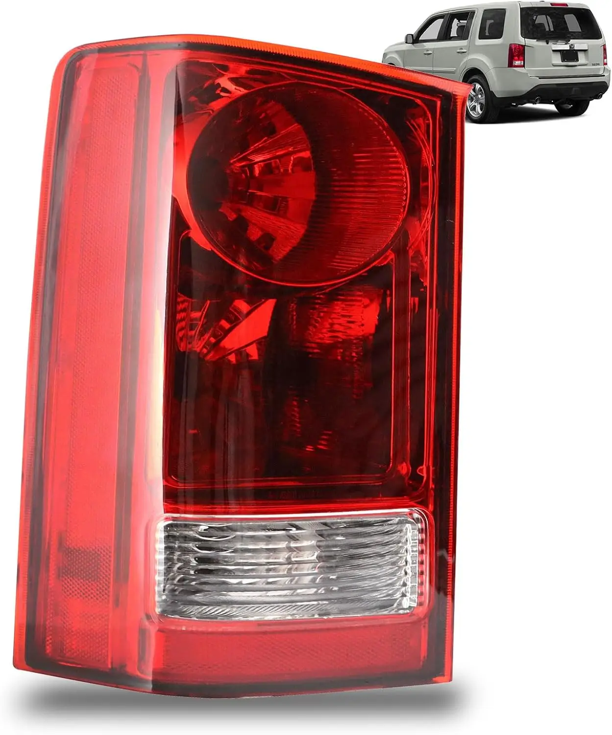 

Tail Light Assembly for 2009-2015 Honda Pilot Left Side with Bulbs & Harness