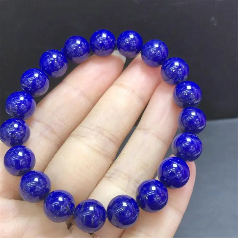 

10MM Natural Lapis Lazuli Bead Bracelet Healing Visuddhi Chakra Stress Relief Reiki Yoga Energy Gift 1PCS
