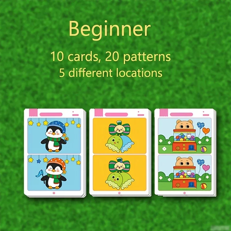 Kids Attention Training Game – Reusable Educational Sheets for Fault Finding & Concentration, Wipe-Clean Desig