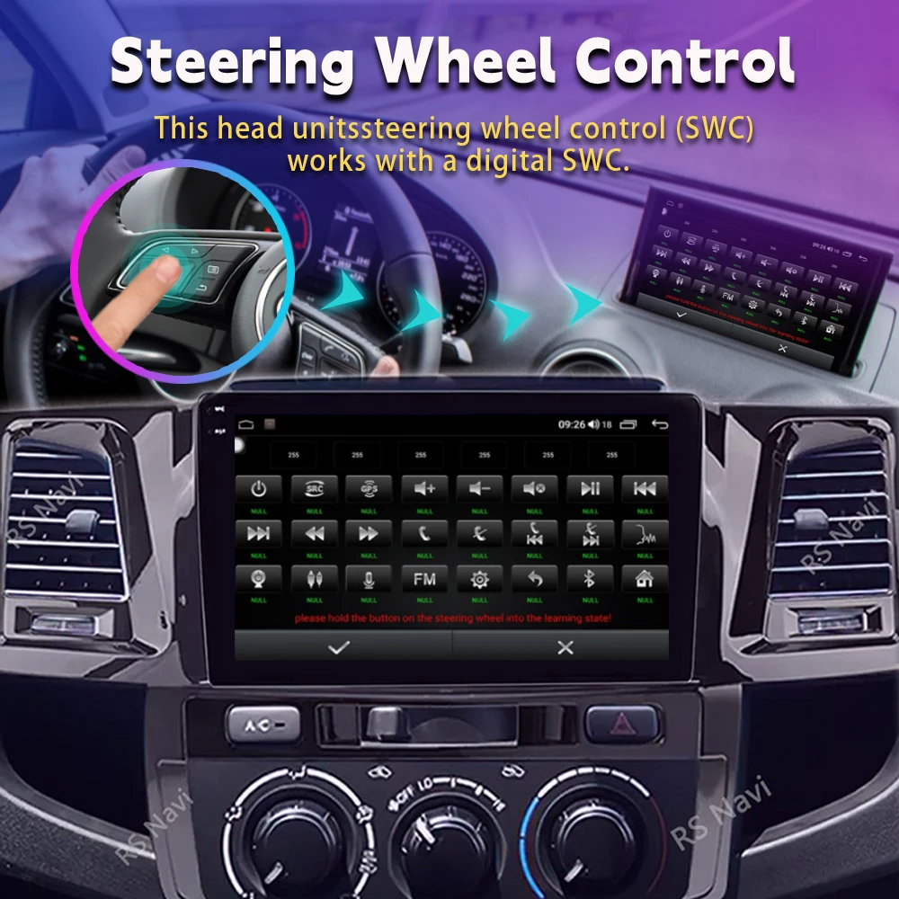 Android 15 Carplay Car Radio Multimedia Player For Toyota Fortuner HILUX Revo Vigo 2007-2015 Autoradio GPS Stereo 2din Head Unit