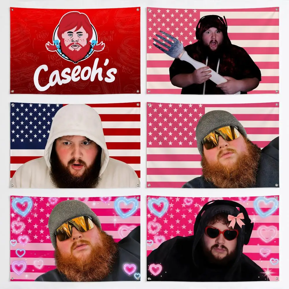 C-Caseohs American Flags Aesthetic Wall Tapestry Printed Wall Hanging Living Room Party Outdoor Decor
