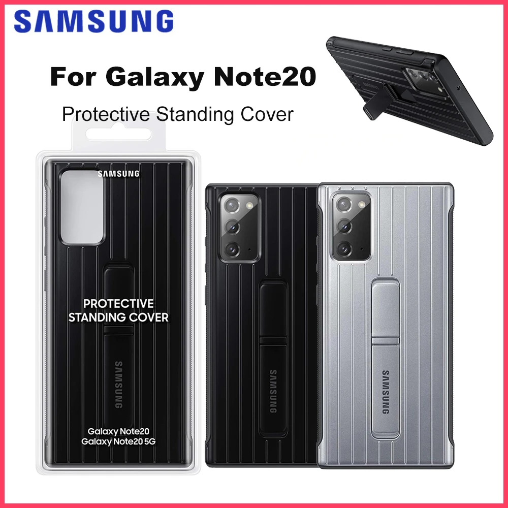

Original Samsung Protective Standing Cover for Galaxy Note20 Standing Rugged Drop Flip Stand Protection Cover EF-RN980