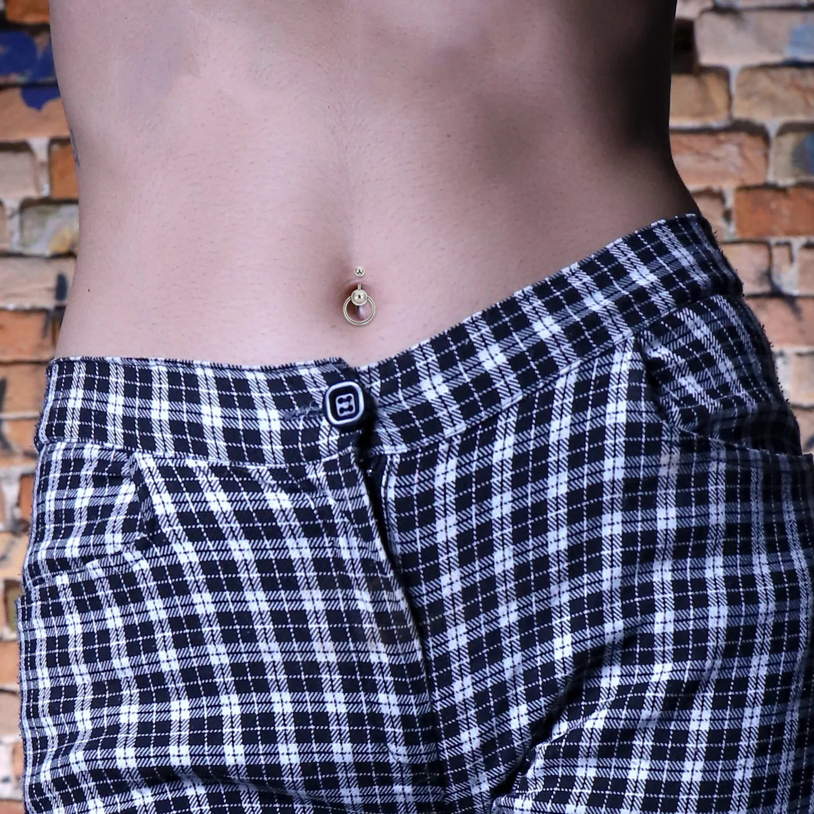 

10pcs Set Round Belly Button Ring Titanium Steel No Rust Luster Body Piercing Jewelry For Party Dance Performance Decor Belly