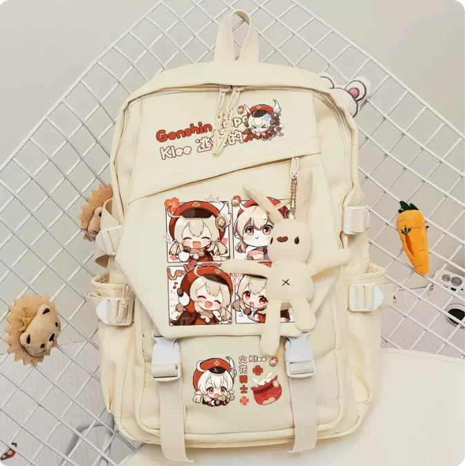 

Anime Genshin Impact Klee Schoolbag Backpack High-capacity Computer Casual Shoulder Bag Student Messenger Bag 1737