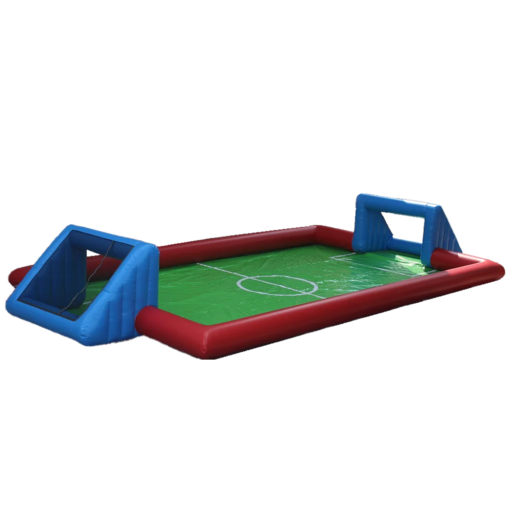 インフレータブルサッカー場 商業レンタル カスタムインフレータブルフットボールコート 大人と子供のための床付きバウンシーピッチ