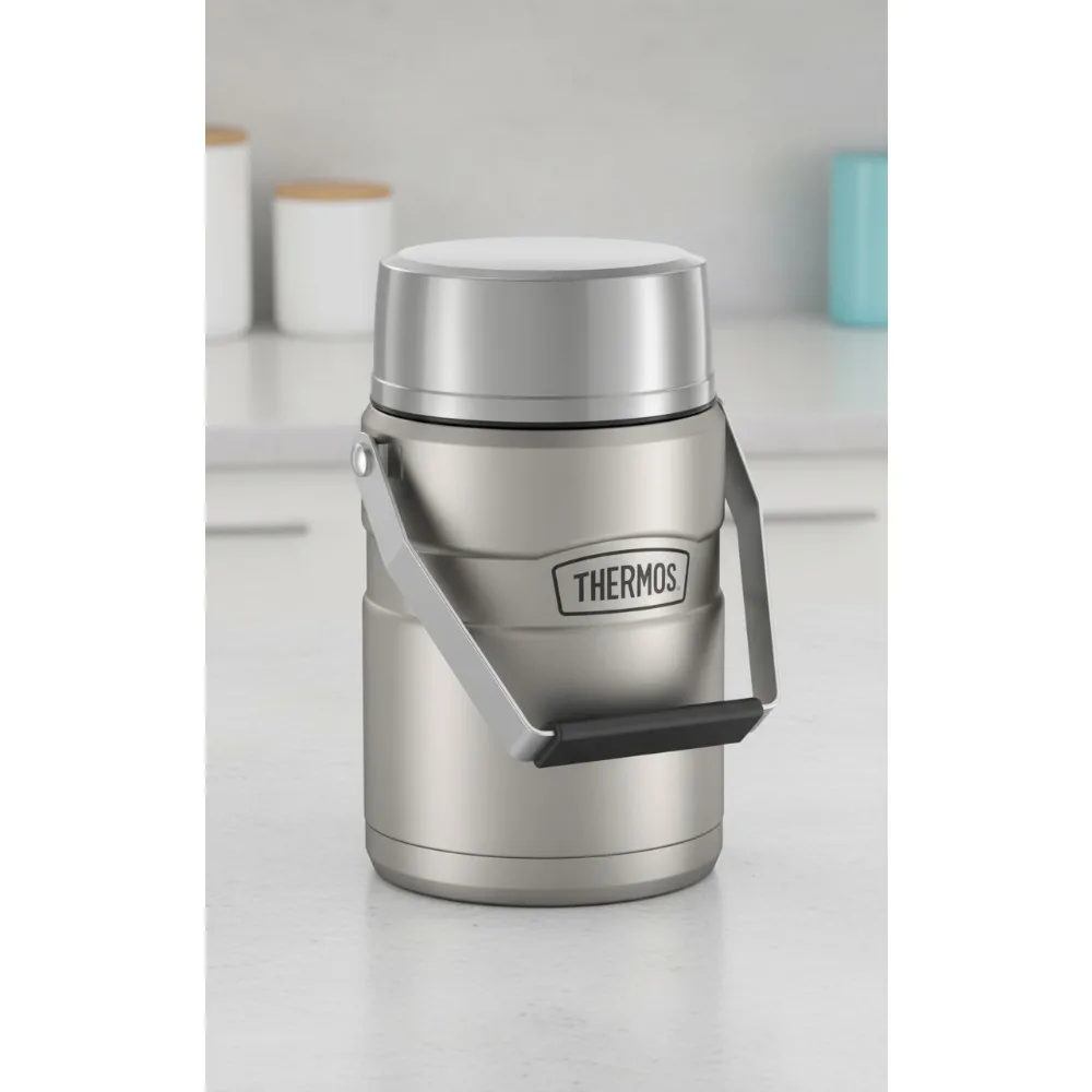 

Баночка для еды с вакуумной изоляцией на 47 унций и 2 контейнерами для хранения, герметичный ланч-бокс для офиса и улицы