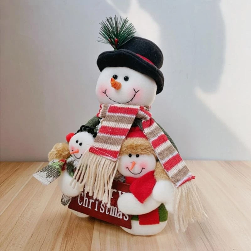 

Vintage Throw Pillow Snowman Christmas Santa Home Office Decor Red Snowman Ornament Doll for Girls Boys Teens 15UB