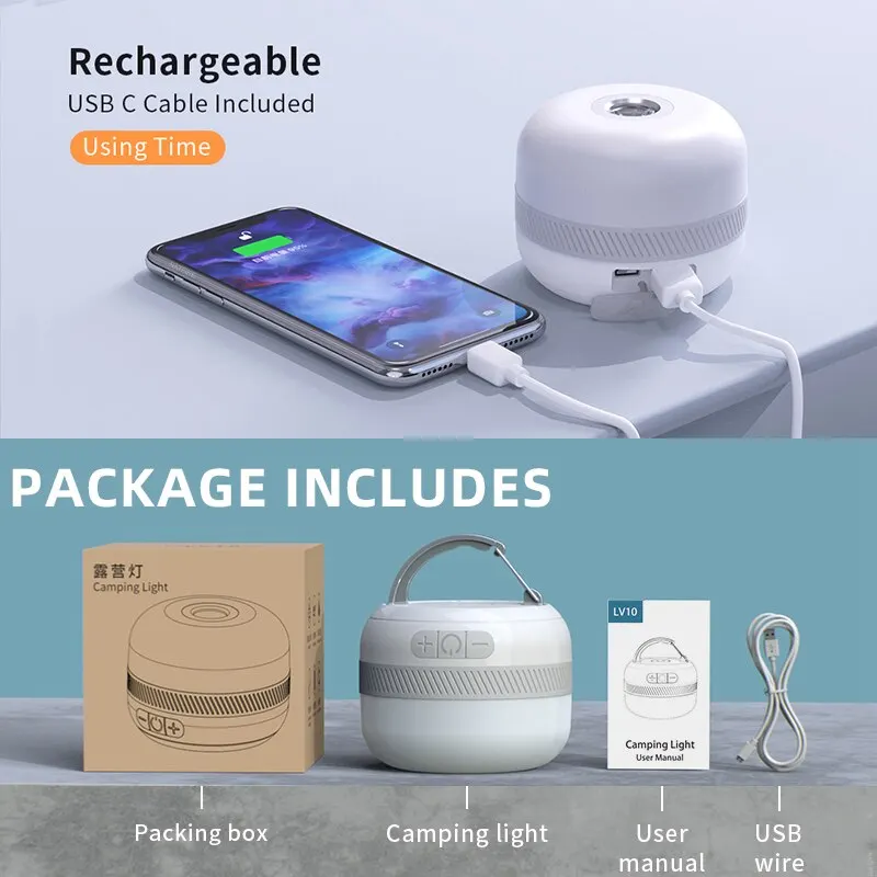 USB-C Rechargeable Camping Light 4