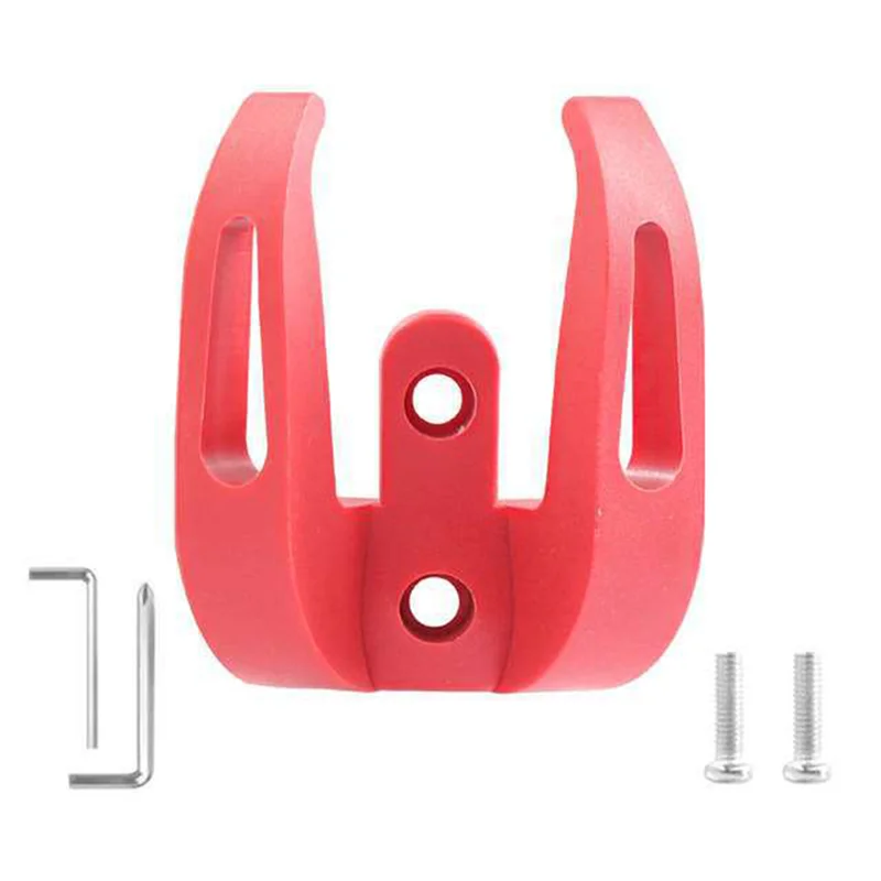 Universal Front Hook Hanger Electric Scooter for Xiaomi 1S / Pro2 Helmet Dual Claw Bags Grip Scooter Handle Hook Red