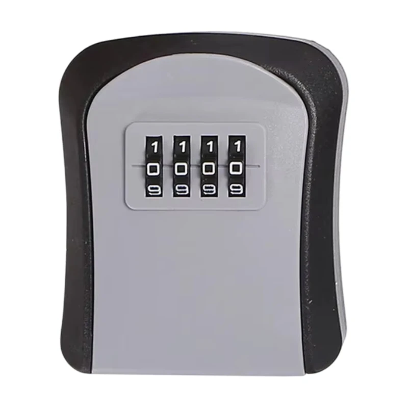 Key Lock Box 4 Digit Password ABS Security Anti-theft Durable Wall Mounted Password Key Box for Home or Office Key Safe Storage