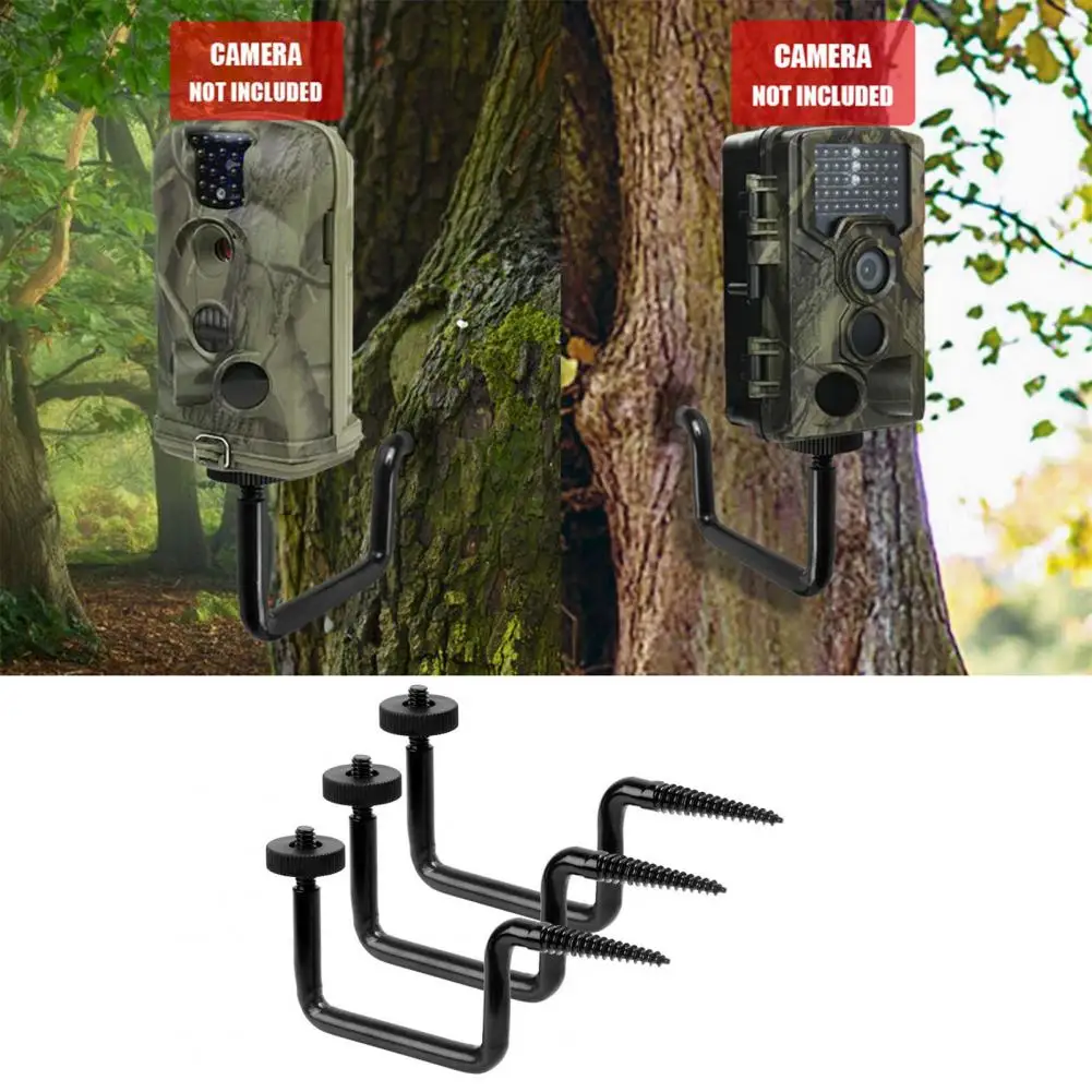 Hunting Camera Mount Durable Iron Art Trail Camera Mount for Easy Hunting Tracking Screw Mounting Bracket for Tree for Outdoor