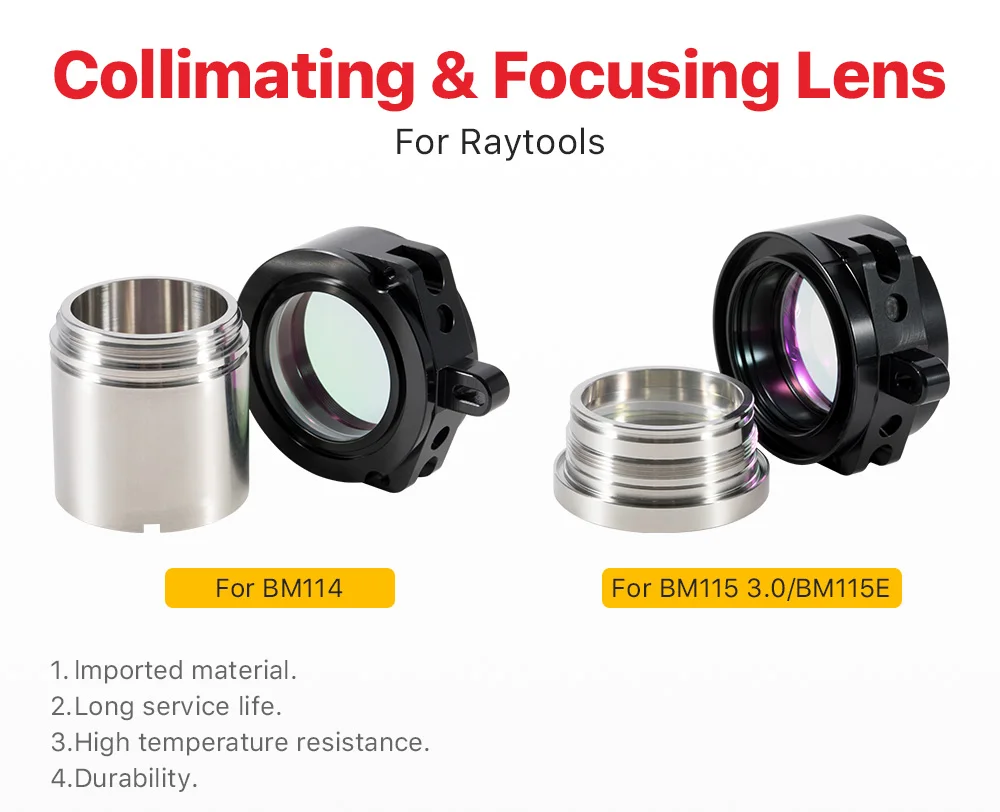 Raytools BM114 BM115 Dia37mm Kollimations- und Fokussierlinse mit Linsenhalter F100 F150 F200 für Faserschneidkopfteile – Detail 1
