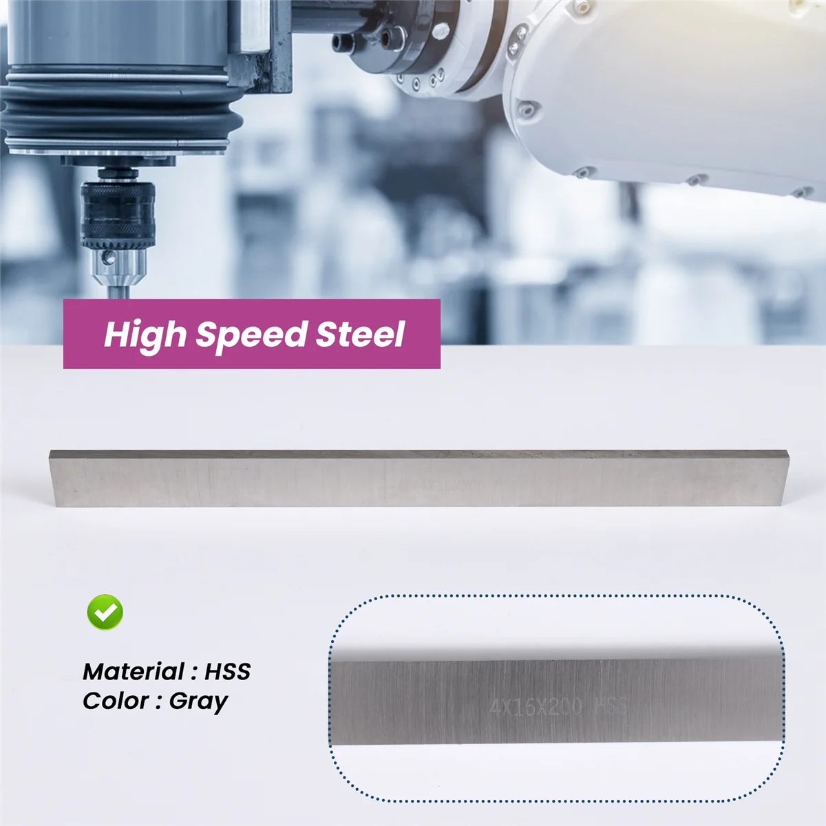 高速度鋼フライス,hssツールビット,旋盤,4mm x 16mm x 200mm