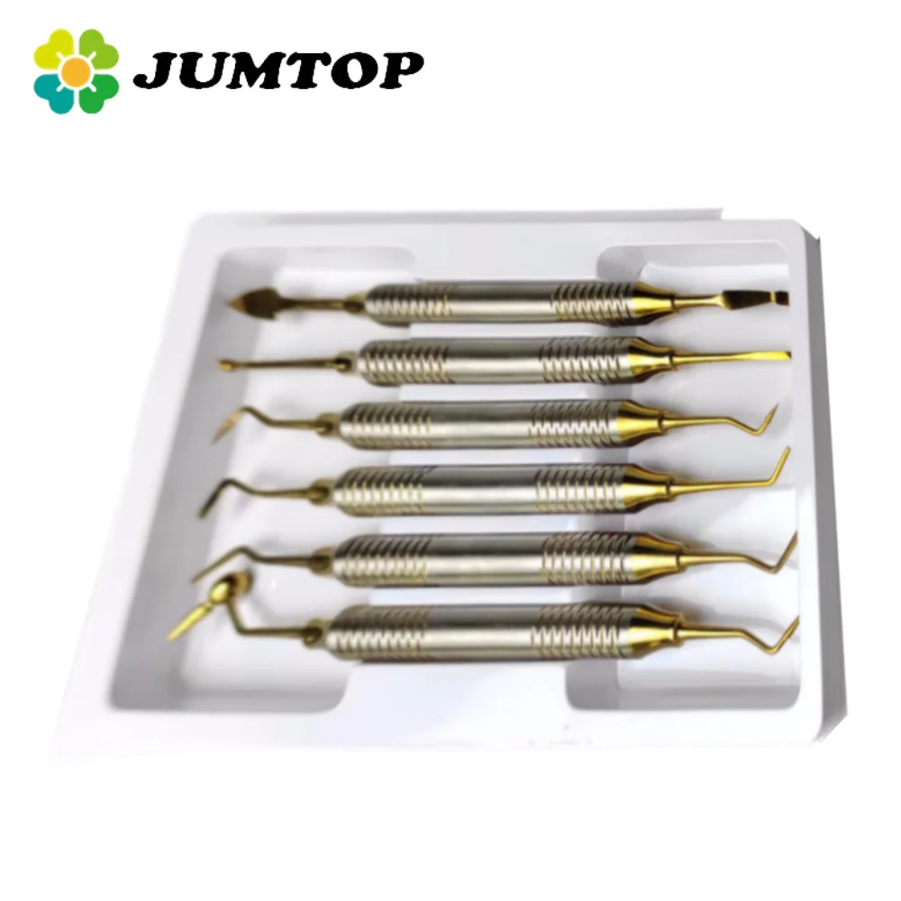 

Dental Composite Filling Kit with Titanium Plated Spatulas, Aesthetic Resin Filler Set for Teeth Restoration