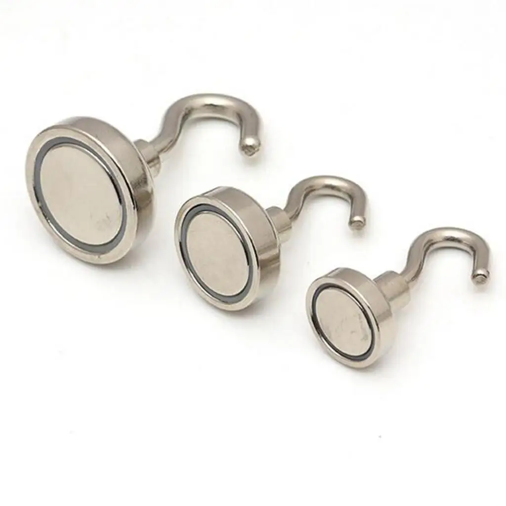 Heavy Duty Pull Hook Magnet 48KG for Fishing Treasure Hunt Lake River Search