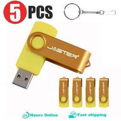5 PCS USB Flash Drive 128GB Real Capacity Pendrive 64GB Free Custom Company Logo USB Stick 32GB For Business Mini Pen Drive 16GB