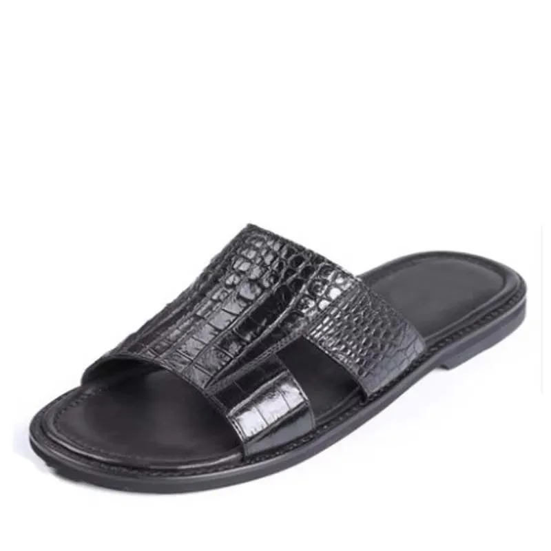 gete New crocodile men slippers casual crocodile sandals men crocodile slipper men shoes