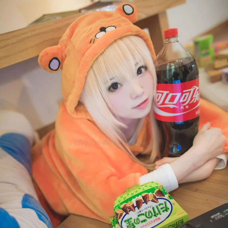 Disfraz de Anime, Cosplay, Himouto Umaru-chan-capa de franela cómoda, vestido de gorro suave para fiesta de Halloween