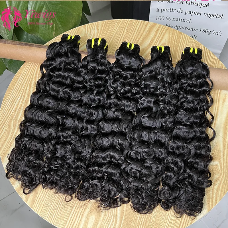 

Yiwigs 15A класс двойная прорисовка волна воды пучки человеческих волос 10-30 дюймов 100% необработанные необработанные наращивание волос плетение для женщин