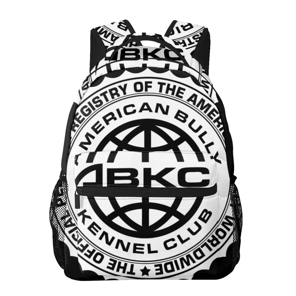 ABKC American Bully Kennel Club mochila informal Unisex para estudiantes, mochila para computadora de viaje de ocio