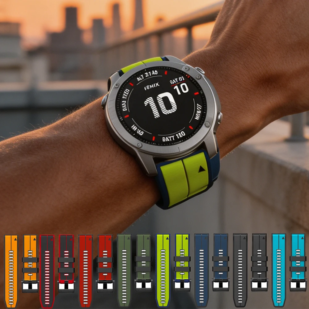 

Bracelet de montre pour montre Garmin 22mm 26mm Bracelet de Sport de plein air en Silicone pour Garmin Fenix 3HR/5X/5/6X/6/7X
