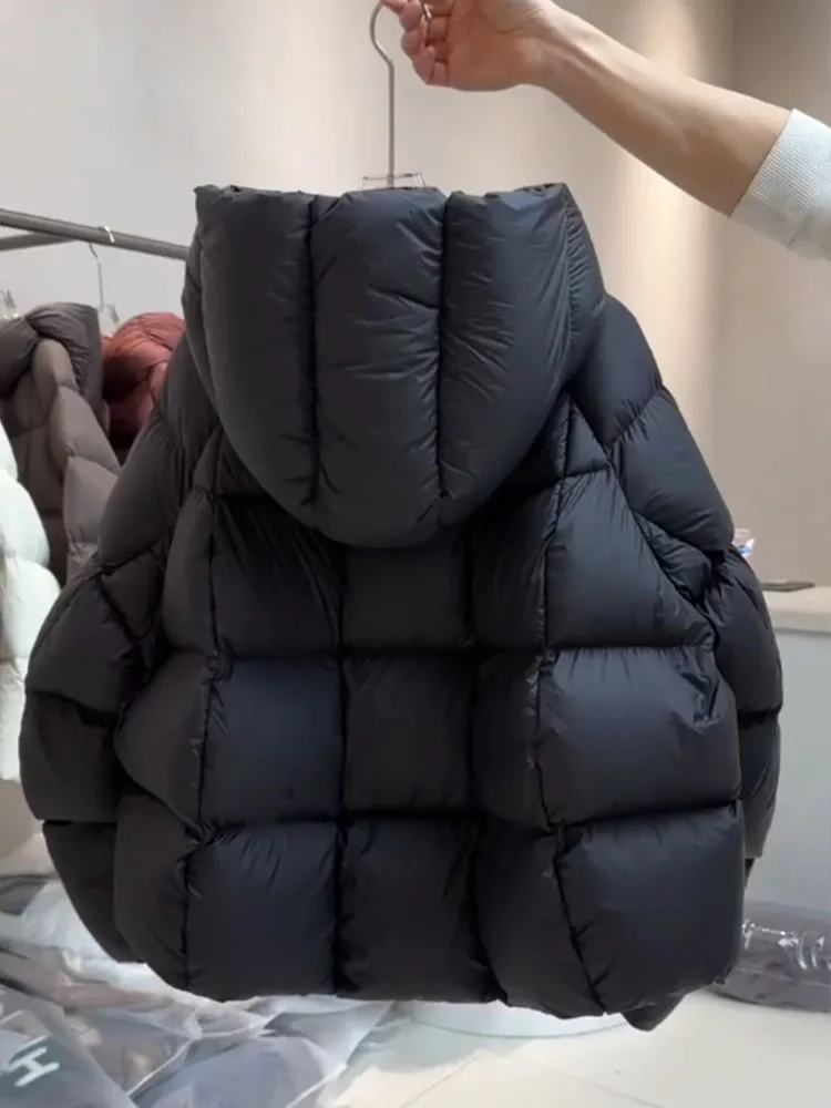 Ele ort Bla Piumino da donna Jaet Winter 2025 New Sle Premium Pane Coat Thiened Fibra di poliestere Bianco Du down