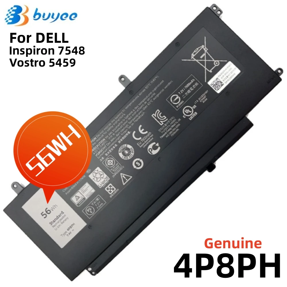 7.4V 56WH 4P8PH Laptop Battery For Dell Inspiron 15 7547 7548 7000 7537 Vostro 5459 V5459 Series D2VF9 P41F001 P41F P68G PXR51