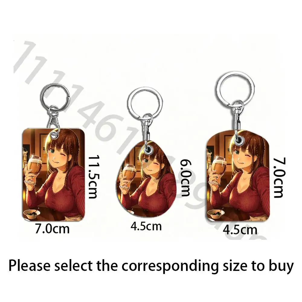 D-Domestic Girlfriend Protective Printed Leather Card Case Metal Keychain Accessory view 3