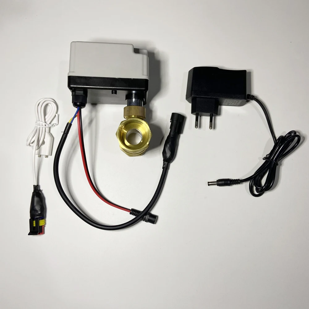 1 قطعة كاشف تسرب المياه المستقل السيارات اغلاق DN15 صمام مستودع آلة غرفة السائل تسرب جهاز استشعار إنذار لخزان الأسماك #6