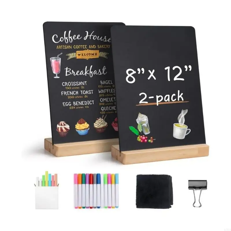 Multipurpose Chalk Message Board With Stand Set Double-Sided Erasable Word Sign For Gift And Daily Organization 87HA