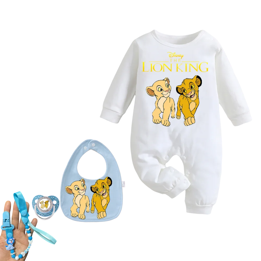 

Kawaii Baby Long-Sleeved Swaddling Suit Newborn Pacifier & Baby Pacifier Holder for Weaning Use Baby bibs - Princess/Prince Feed