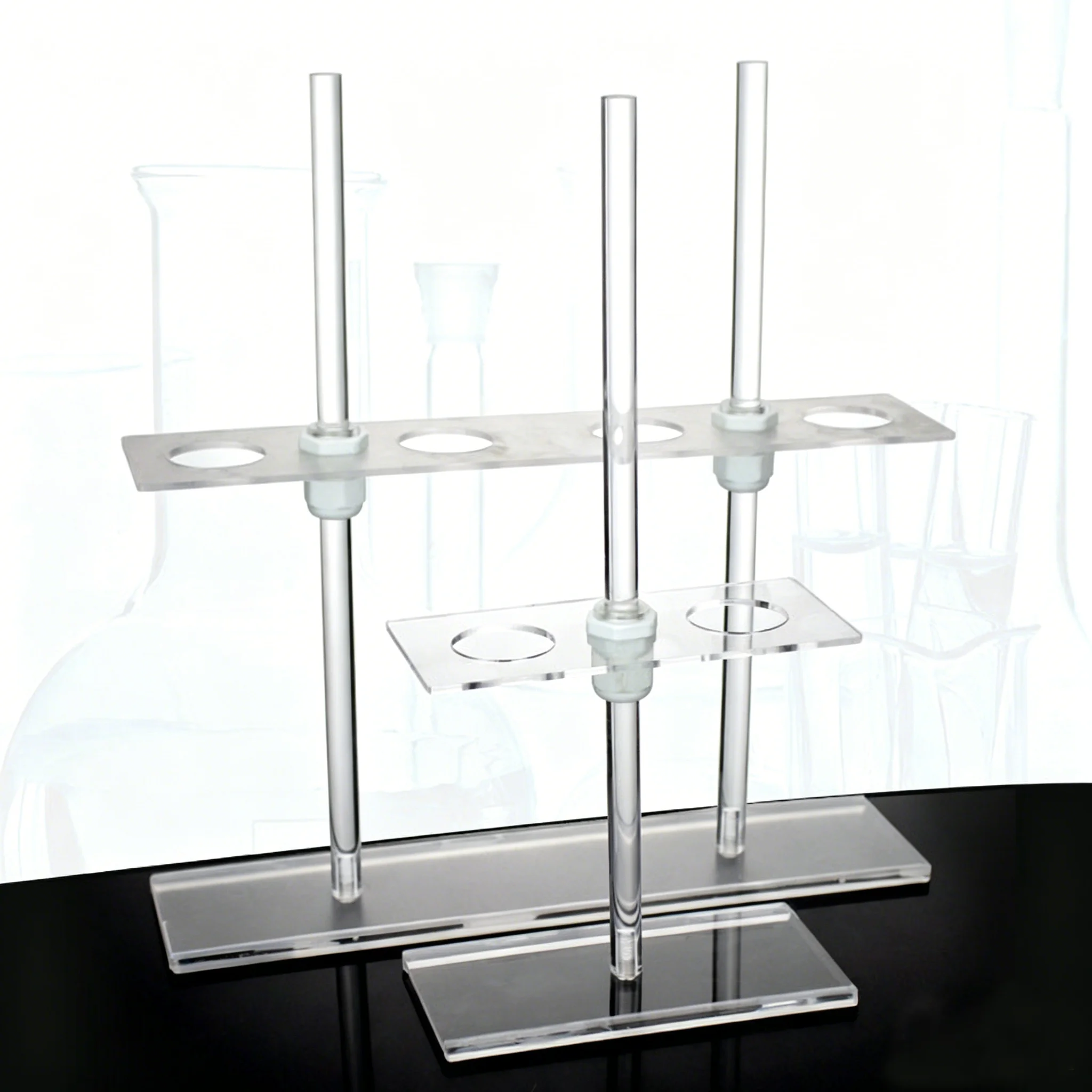 

Organic Glass Triangle Funnel Stand Clear Acrylic Support Rack Lab Supplies 2holes4holes Pore size 60-90mm (not included Funnel)