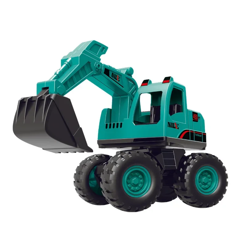 Children\'s Large Trucks Plastic Engineering Car Dump Truck Crane Excavator Model Inertial Vehicle Car Toys Gift for Kids