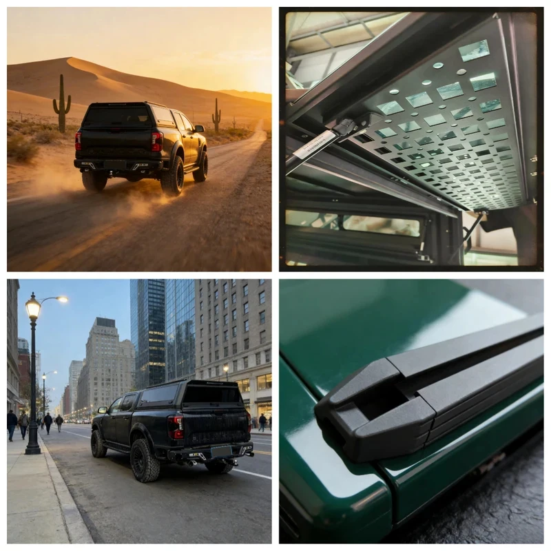 

Double Cab Retractable Aluminum Alloy Tonneau Cover With Waterproof Hard Top And No-Drill Installation