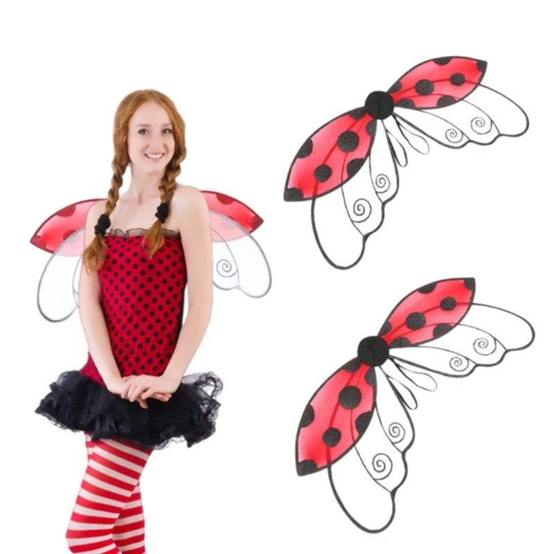 

Ladybug Wings Costume Toddler Dress Up Fairy Wings for Kids Girls Halloween- Angel Wings Performance-costume