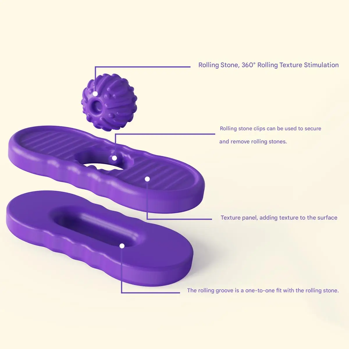 Fidget Toys Rolling Ball Sensory Stone Textured Worry Stones for Autism Calming Silicone Sensory Autism Toys for Anxiety Relief