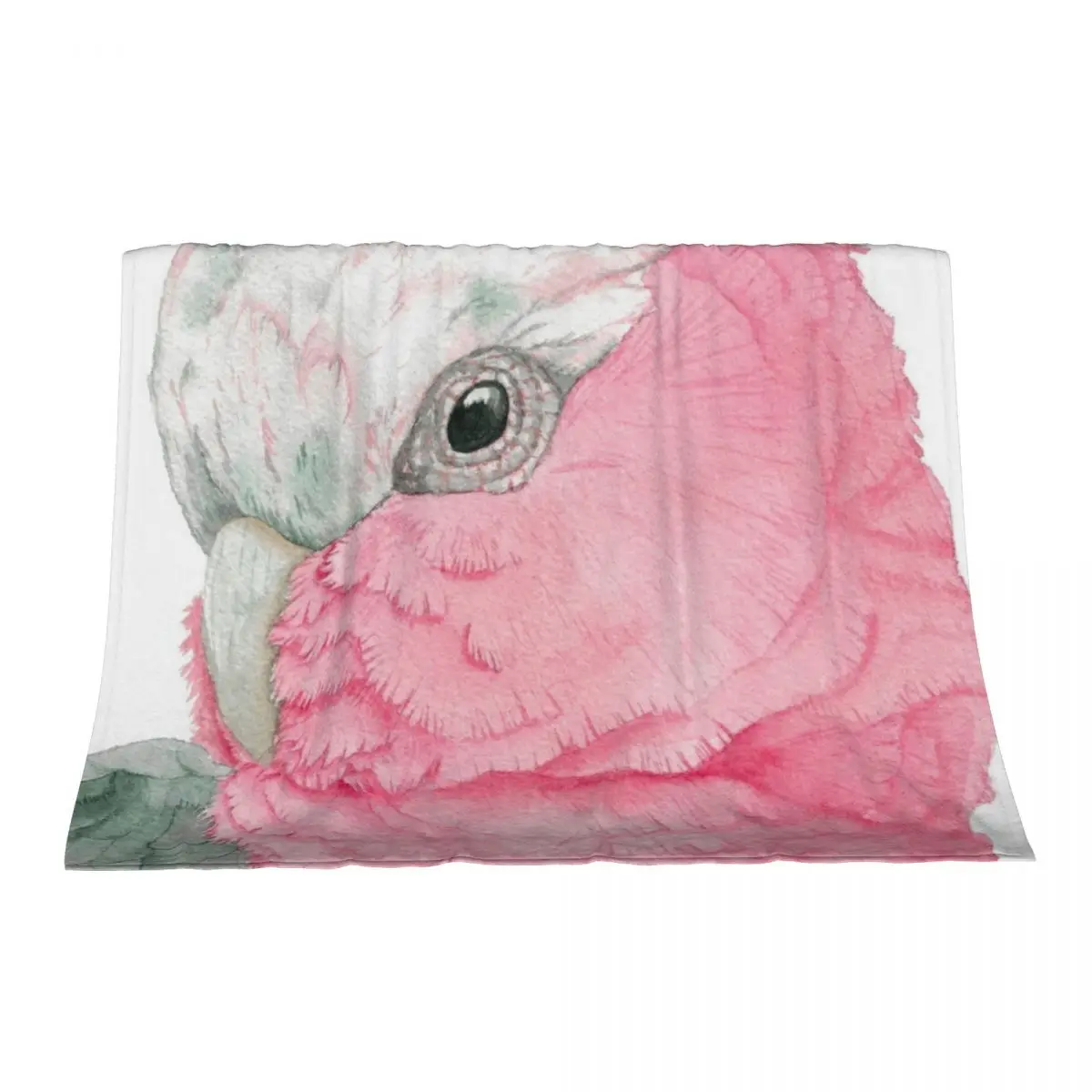 

Watercolor Galah pink cockatoo watercolor portrait Throw Blanket Hairy Decorative Sofas Loose Blankets