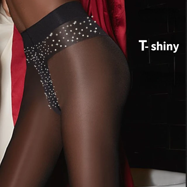 

T shiny Tights for Women Sexy Crotch Rhinestone Pantyhose Lady Erotic Body Stockings Hot Girl Party Clubwear new medias de mujer