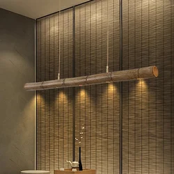 Restaurant LED Chandelier Creative And Personalized Bar Table Lamp Wabi Sabi Homestay Commercial Bamboo Tea Room Chandelier