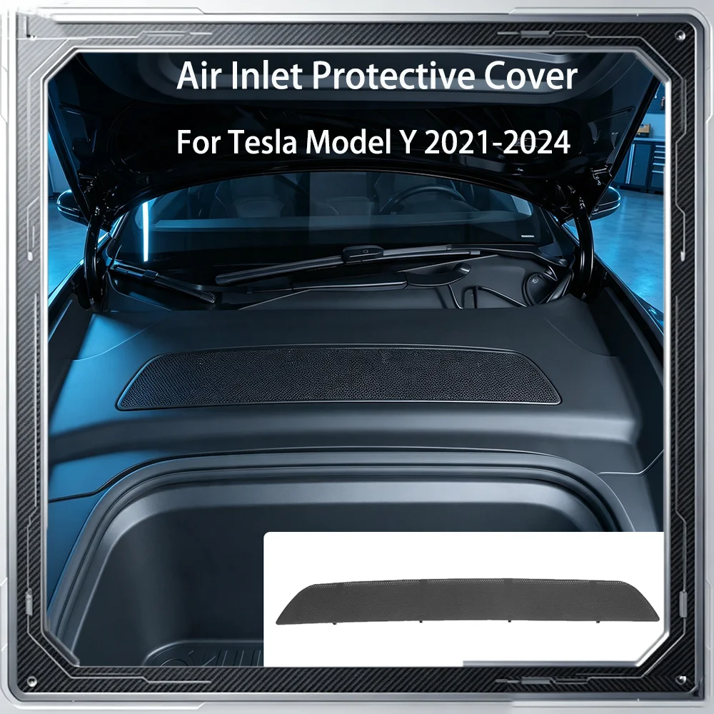 Anti‑Insect Air Intake Vent Protective Mesh AC Inlet Grill Filter Cover For Tesla Model Y 2021‑2024 Car Interior Accessories