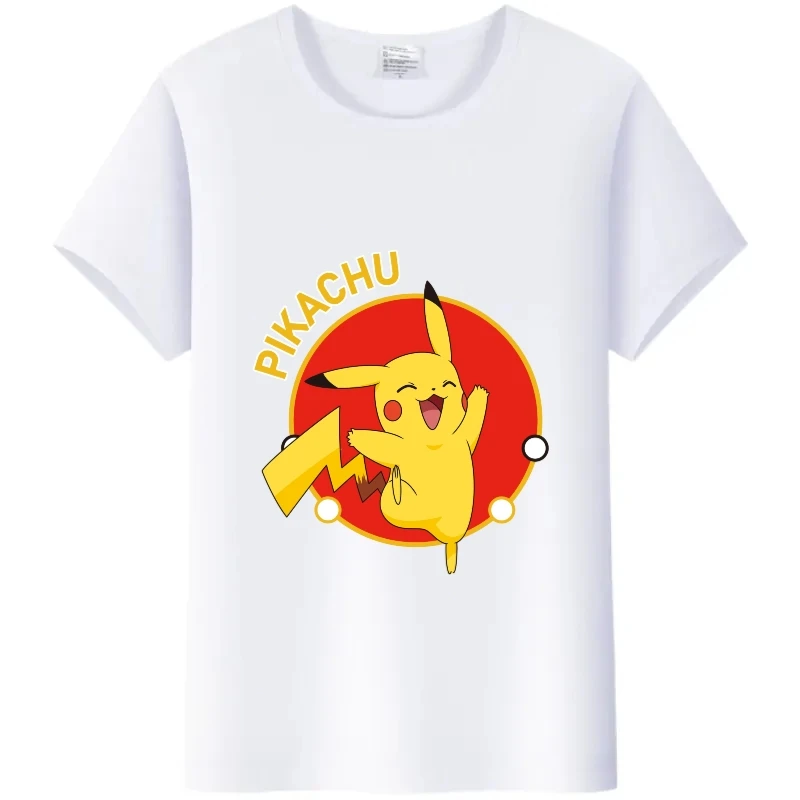 Moda Giappone Anime Pokemon Pikachu t-shirt oversize Estate Donna Uomo Bianco Tees Y2K Top Harajuku Camicette Donna Tshirt Regalo